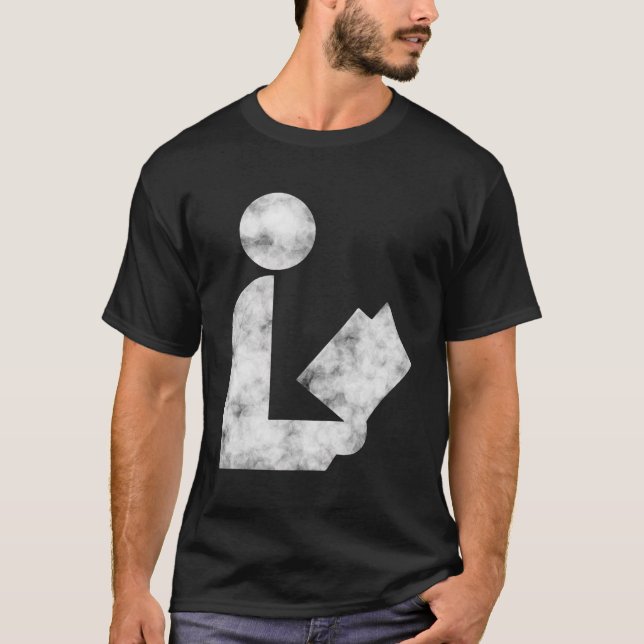 Library Sign Long Sleeve Shirt verblasste Cloud Vi (Vorderseite)