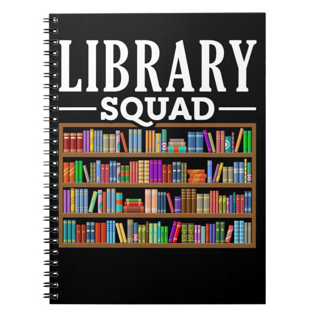 Library Squad Book Lover Reading Librarian Spaß Notizblock (Vorderseite)