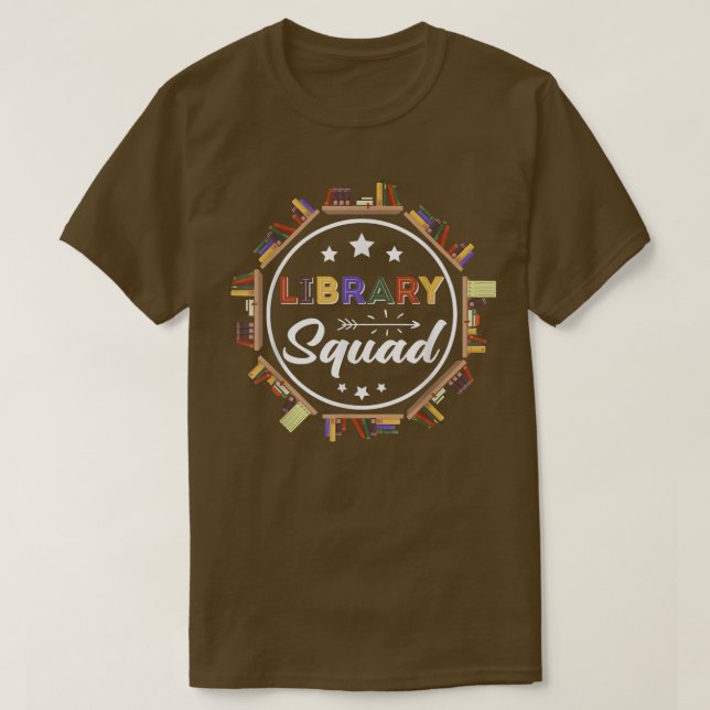 Library Squad Bookworm Public School Librarian Boo T-Shirt (Design vorne)