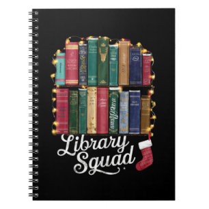 Library Squad Christmas Book Lovers Team Reading Notizblock