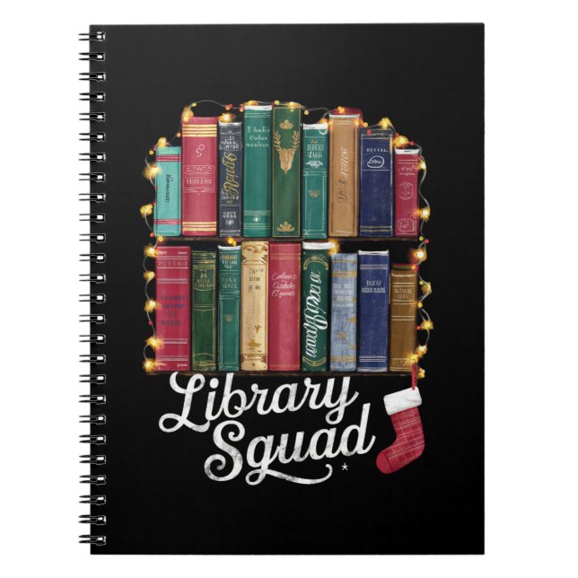 Library Squad Christmas Book Lovers Team Reading Notizblock (Vorderseite)