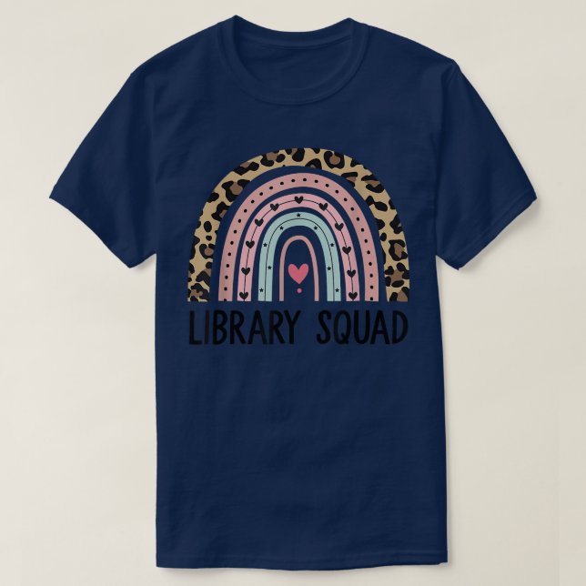 Library Squad Librarian Reading Teacher Student Bo T-Shirt (Design vorne)