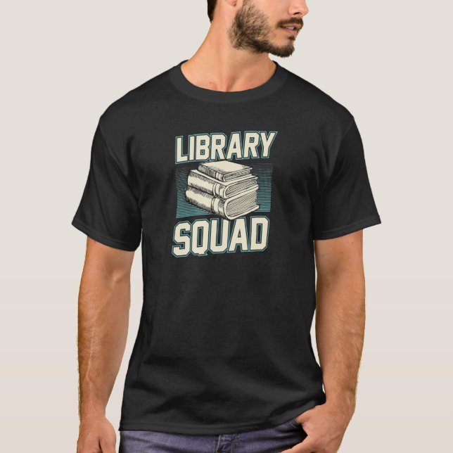 Library Squad Trendy Librarian Ästhetik Essential T-Shirt (Vorderseite)