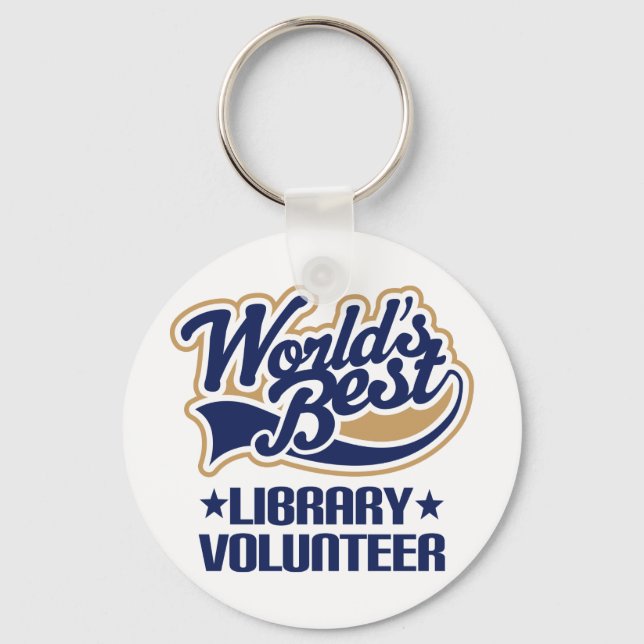 Library Volunteer-Geschenk Schlüsselanhänger (Vorderseite)