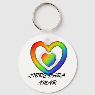 LIBRE PARA AMAR-RAINBOW HERZ SCHLÜSSELANHÄNGER