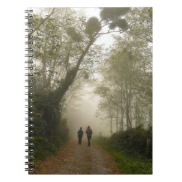 Libreta con espiral - Camino con muérdago Notizblock