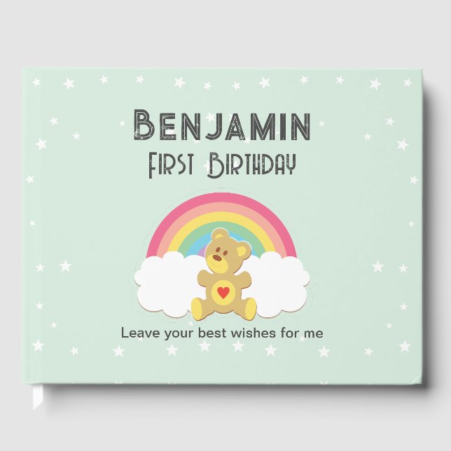 Libro de firmas osito arco iris. gästebuch (Vorderseite)