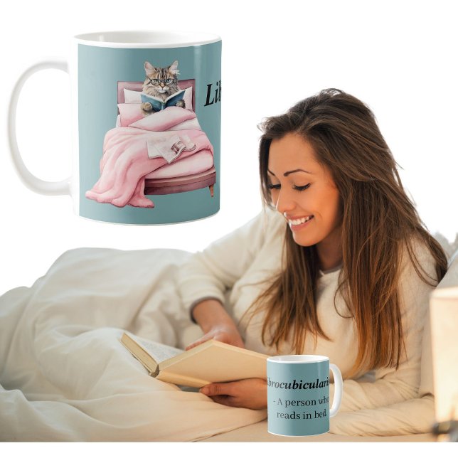 Librocubicularist Leserbuch Liebhaber bibliophile Kaffeetasse (Von Creator hochgeladen)
