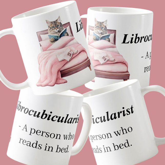 Librocubicularistische Buchliebhaber, die im Bett  Kaffeetasse (Von Creator hochgeladen)