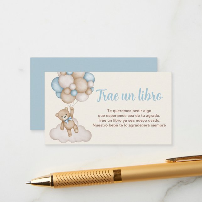 Libros para el bebé begleitkarte (Vorderseite/Rückseite Beispiel)