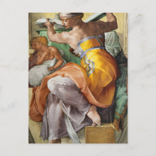 Libyan Sibyl, Sixtinische Kapelle von Michelangelo Feiertagspostkarte