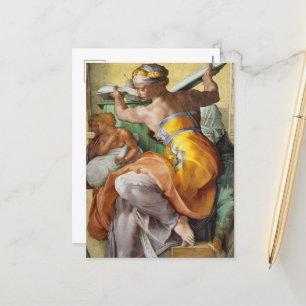 Libyan Sibyl, Sixtinische Kapelle von Michelangelo Feiertagspostkarte