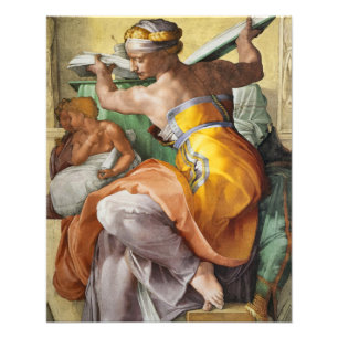Libyan Sibyl, Sixtinische Kapelle von Michelangelo Fotodruck
