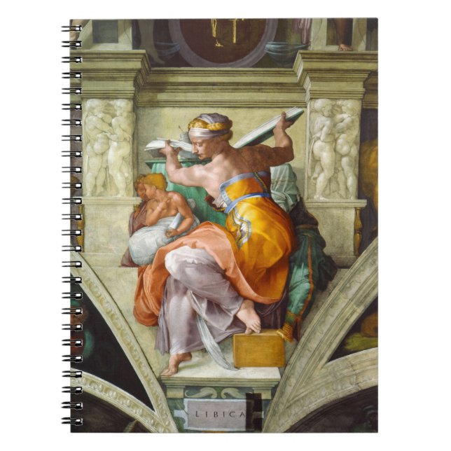 Libyan Sibyl von Michelangelo Notizblock (Vorderseite)