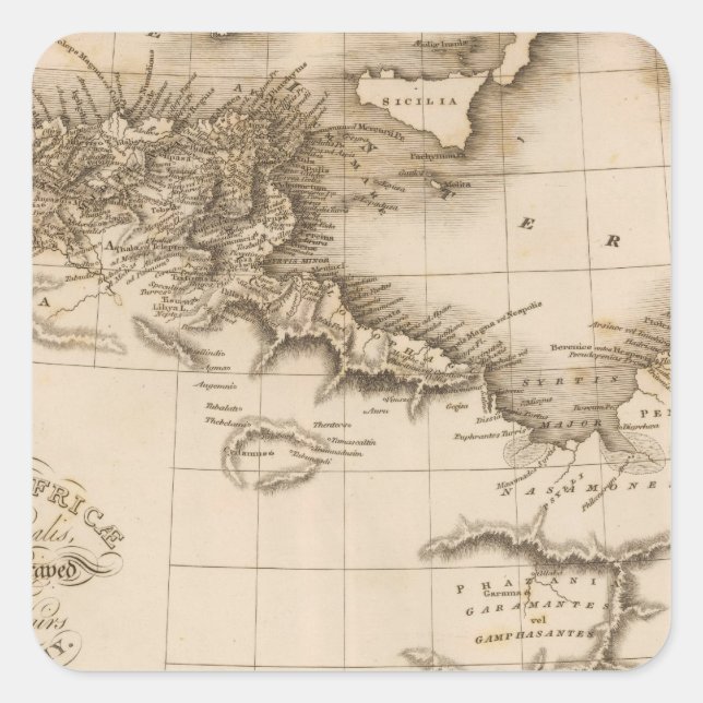 Libyen, Afrika Quadratischer Aufkleber (Vorderseite)