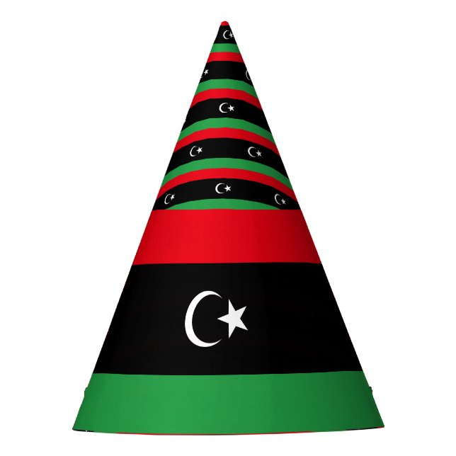 Libyen-Flagge Partyhütchen (Vorderseite)