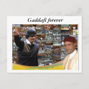 Libyen ~ Gaddafi für immer Postkarte