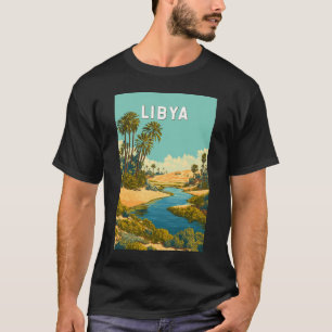 Libyen-Illustration Reise Kunst Vintage T-Shirt