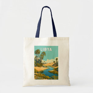 Libyen Illustration Reise Kunst Vintage Tragetasche