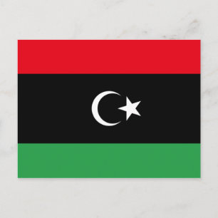 Libyen - libysche Flagge Postkarte