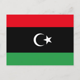 Libyen (libysche Flagge Postkarte) Postkarte
