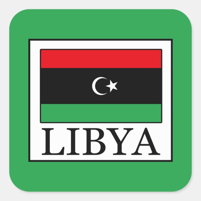 Libyen Quadratischer Aufkleber (Vorderseite)