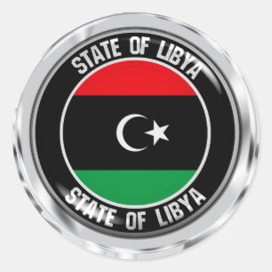 Libyen-Runde Runder Aufkleber