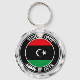 Libyen-Runde Schlüsselanhänger