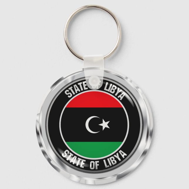 Libyen-Runde Schlüsselanhänger (Vorderseite)