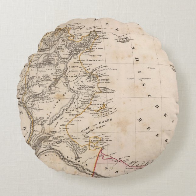 Libyen Rundes Kissen (Vorderseite)