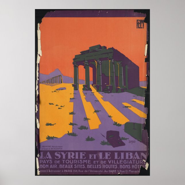 Libyen Vintage Travel Poster und Retro Prints (Vorne)