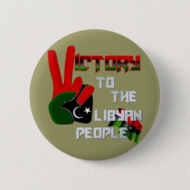 Libyen - Volksarmee-Sieg Grafikgeschenke Button (Vorderseite)