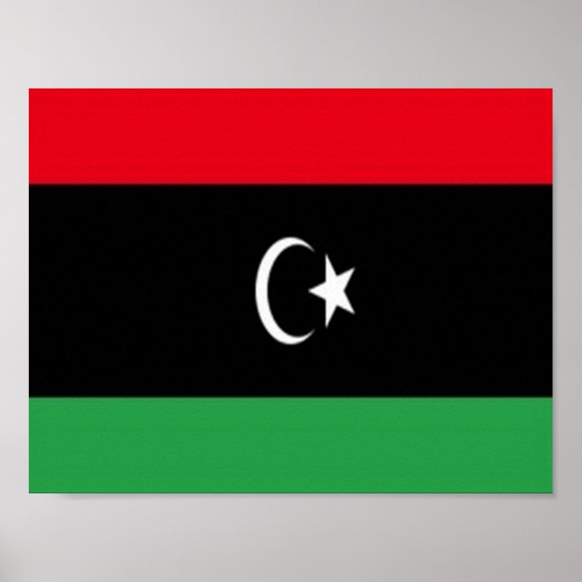 Libyen - Waving Flag - Poster (Vorne)
