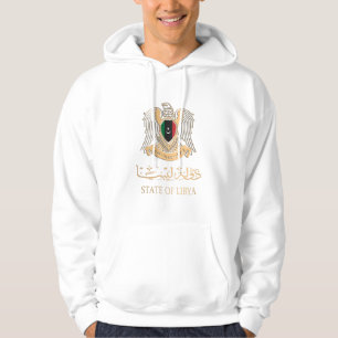 LIBYENFLAGE ÜBER DIE LIBYANISCHE EMBLEM ش ع ا HOODIE