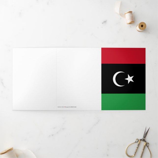 Libyenflagge Dreifach Gefaltete Karte (Außenbereich)