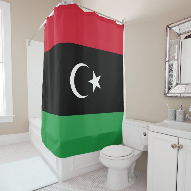 Libyenflagge Duschvorhang (Beispiel)
