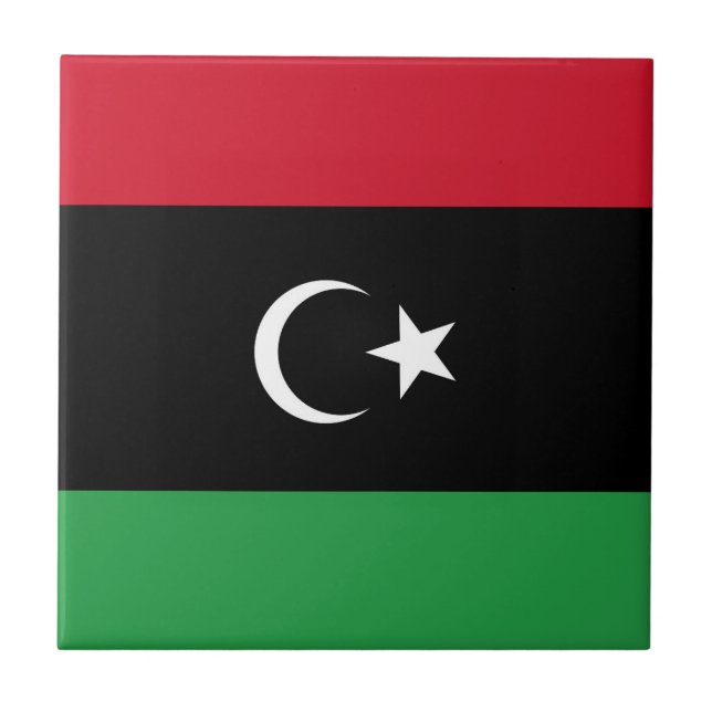 Libyenflagge Fliese (Vorderseite)