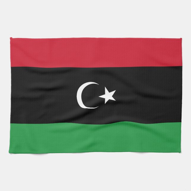 Libyenflagge Geschirrtuch (Horizontal)