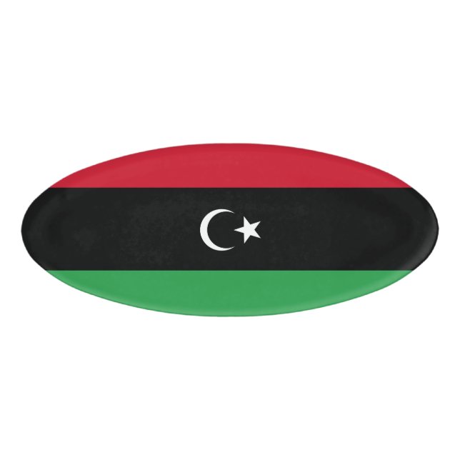 Libyenflagge Namenschild (Vorderseite)