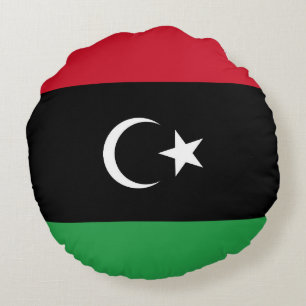 Libyenflagge Rundes Kissen