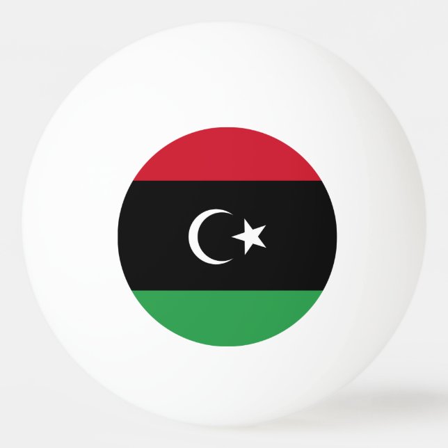 Libyenflagge Tischtennisball (Vorderseite)