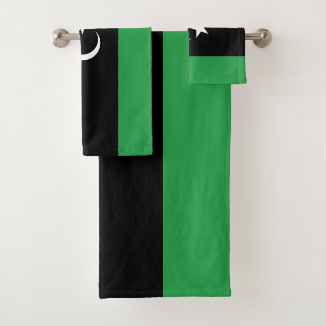 libysche Flagge Badhandtuch Set (Insitu)