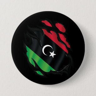 libysche Flagge Button