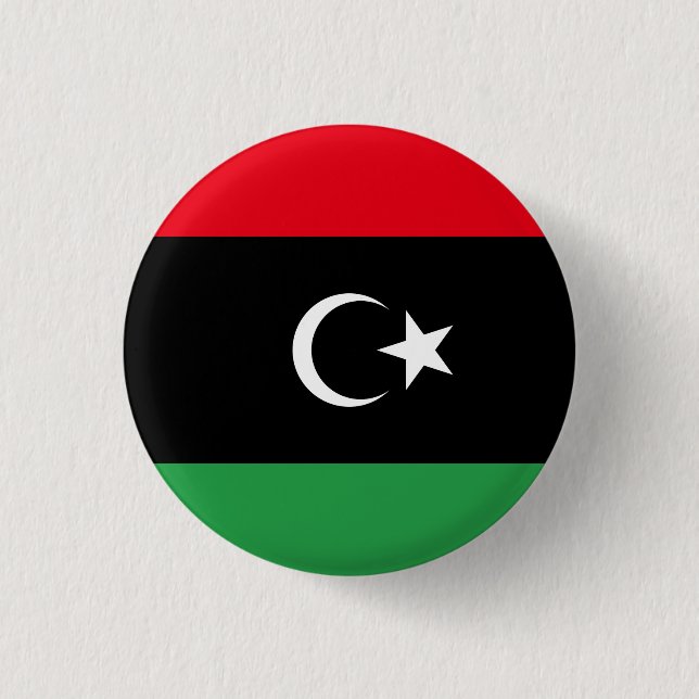 libysche Flagge Button (Vorderseite)