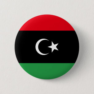 libysche Flagge Button