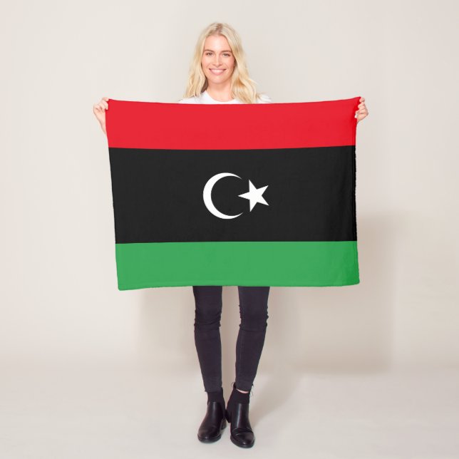 libysche Flagge Fleecedecke (Beispiel)
