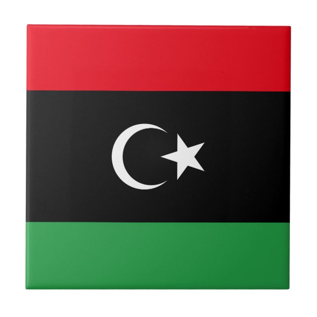 libysche Flagge Fliese (Vorderseite)