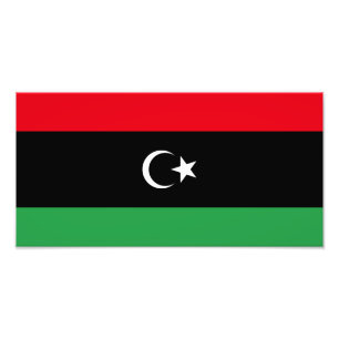 libysche Flagge Fotodruck