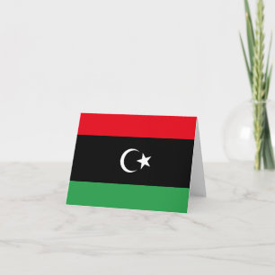 libysche Flagge Karte