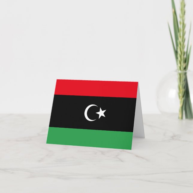libysche Flagge Karte (Vorderseite)